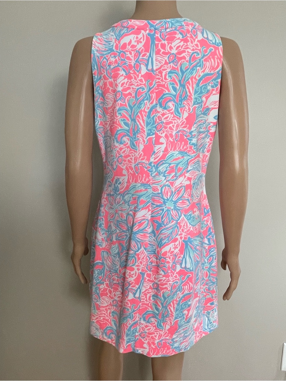 Womens LILLY PULITZER Estrada PINK Sun Ray SUMMER SIREN French Terry SHIFT DRESS - Picture 4 of 9